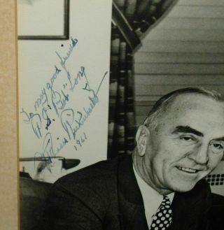 Captain Eddie Rickenbacker Signed/inscribed Photo Medal Of Honor/eastern Airline