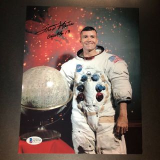Fred Haise Signed Autographed 8x10 Photo Beckett Bas Apollo 13 Nasa Astronaut