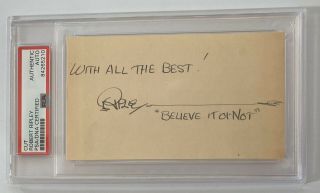 Robert Ripley - Believe It Or Not - Signed Autograph 3x5 Cut Psa Dna - S&h