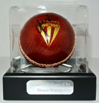 Shane Warne Signed Autograph Cricket Ball Display Case Proof Gift Australia