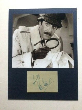 Peter Sellers Autograph With Photo Print Of Him In Pink Panther