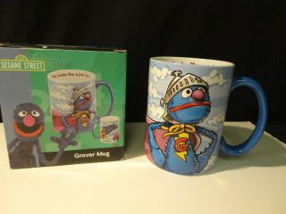 Extremely Rare Gund Sesame Street Grover Mug 3d Mug 2004