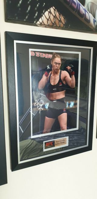 Signed Ronda Rousey Picture With.  Wwe.  Ufc.