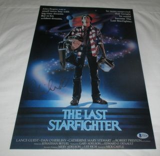 Nick Castle Signed The Last Starfighter 12x18 Movie Poster Beckett Bas