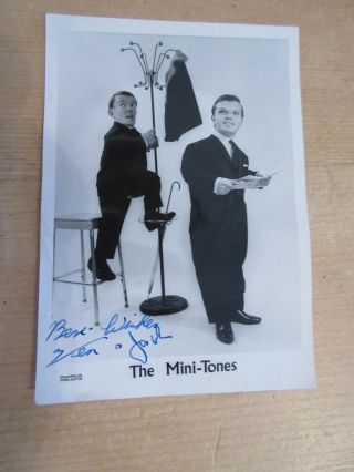 The Mini - Tones Kenny Baker & Jack Purvis 1970s Signed Photo - Pre Star Wars