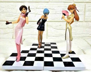 3 Eva Evangelion Rei Ayanami Asuka Langley Misato Katsuragi Figure Sega Gainax