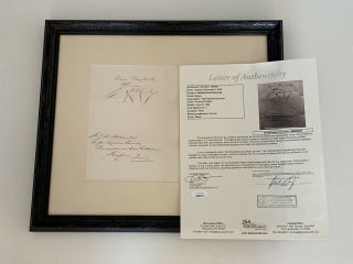 Civil War General Winfield Scott Hancock Autographed Framed Letter Jsa 1884
