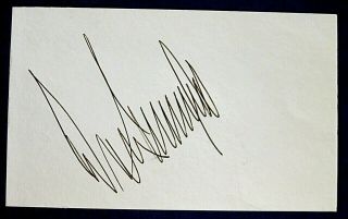 DONALD TRUMP SIGNED 3x5 INDEX CARD President Of The United States JSA BB39397 2