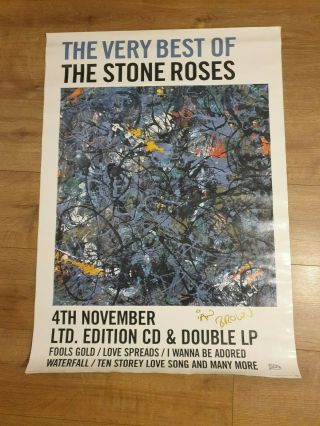 Ian Brown Signed Autographed Large Stone Roses Poster Manchester Music Best Of