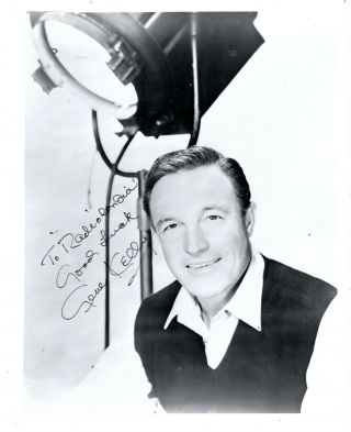 American Film Actor,  Dancer,  Director Gene Kelly,  Signed Vintage Studio Photo.