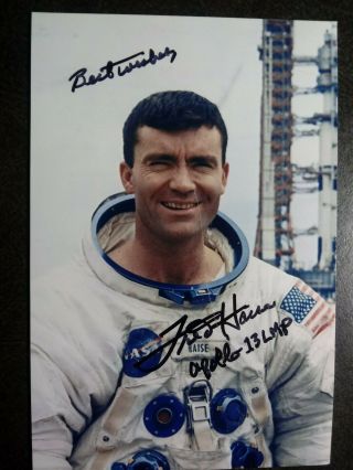 Fred Haise Authentic Hand Signed Autograph 4x6 Photo - Nasa Astronaut - Apollo 13