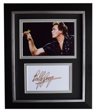 Bobby George Signed 10x8 Framed Photo Autograph Display Darts Sport