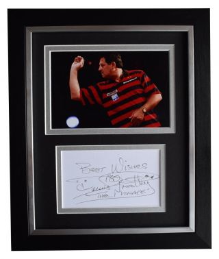 Dennis Priestley Signed 10x8 Framed Photo Autograph Display Darts Sport