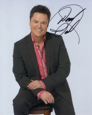 Donny Osmond Hand Signed 8x10 Color Photo,  Handsome Singer Great Pose