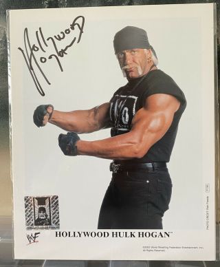 Hollywood Hulk Hogan Signed Promo Wrestling,  We,  Wwe,  Wwf,  Tna,  Wcw,  Nwo