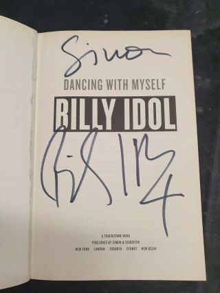 Billy Idol - Signed Hardback Book - Dancing With Myself 2014 - Music - Singer