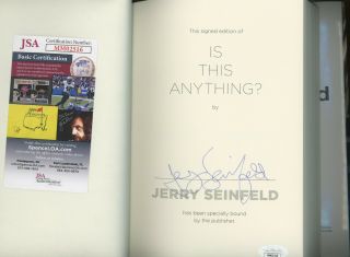 Jerry Seinfeld Signed Is This Anything Book Jsa Certified Autograph Rare Auto