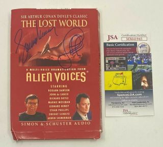 Leonard Nimoy & John De Lancie Signed " The Lost World " Dvd Empty Box Jsa