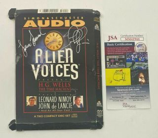 Leonard Nimoy & John De Lancie Signed " Alien Voices " Dvd Empty Box Jsa