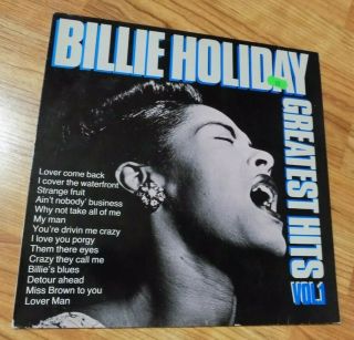 Billie Holiday Greatest Hits Vol 1 Vinyl Lp Cleo Records Strange Fruit Best Of