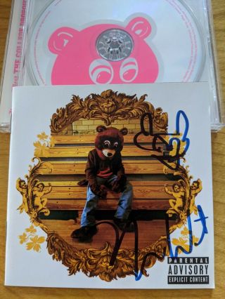 Kanye West Full Sign,  Bear Head Late Registration Cd Album Rare