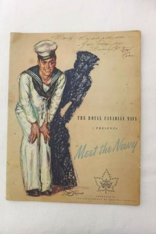 Meet The Navy Theatre Programme Signed By Most Of The Cast To Maude Churchill