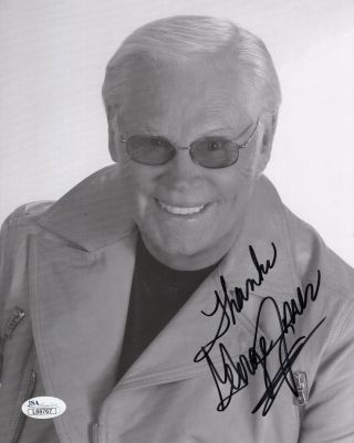 George Jones Hand Signed 8x10 Photo Country Legend Great Pose Jsa