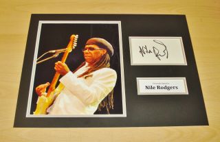 Nile Rodgers Signed 16x12 Photo Display Proof Autograph Le Chic Freak,