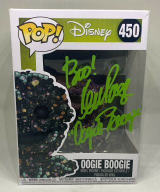 Ken Page Signed Disney Oogie Boogie Funko Pop Vinyl Toy Bas Witnessed