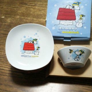 Non - Snoopy & Woodstock Plate Set Kfc Japan Goods Limited