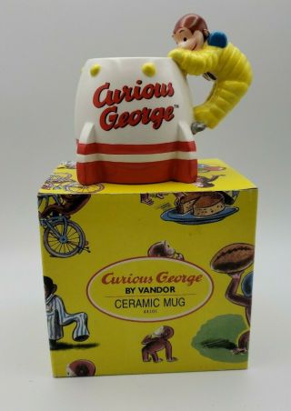 Curious George By Vandor Ceramic Mug Shoot For The Stars Astronaut Monkey