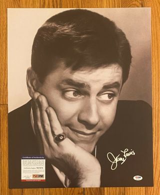 Jerry Lewis Signed 16x20 Photo Autographed Auto Psa/dna