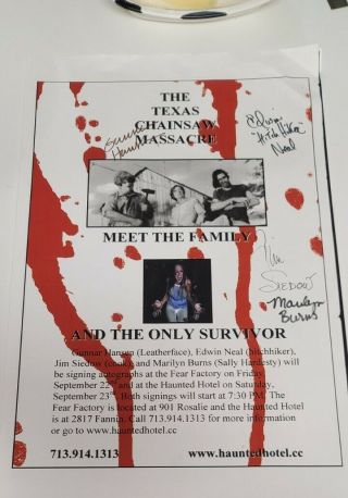 Rare Texas Chainsaw Massacre Signed Poster