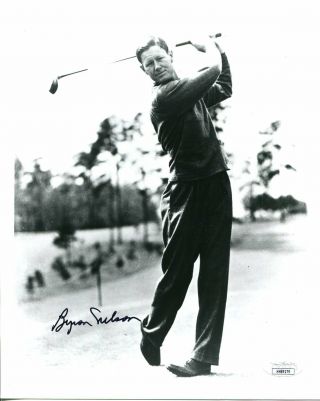 Byron Nelson Pga Golf Masters Us Open Champ Rare Signed Autograph Photo Jsa