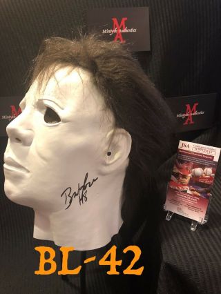 Brad Loree Auto Signed Mask Halloween Michael Myers Jsa Horror