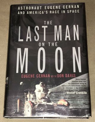 Gene Cernan hand signed Last Man on the Moon book Apollo 17 astronaut 1st ed 2