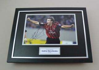 Andriy Shevchenko Signed Photo Framed 16x12 Ac Milan Autograph Display,