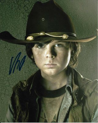 Chandler Riggs Signed Autographed Walking Dead Carl Grimes 8x10 Photo W/coa