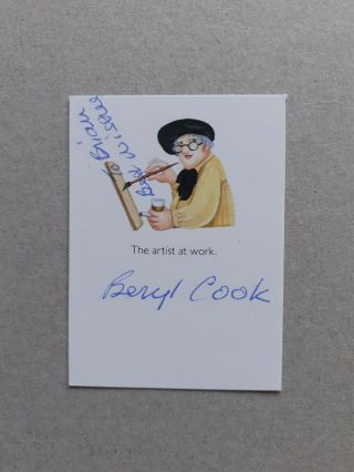 Beryl Cook Artist Hand Signed Card