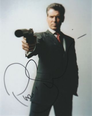 Pierce Brosnan 007 James Bond Signed Autographed Vintage 8 X10 Photo,