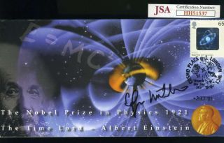 Edgar Mitchell Psa Dna Hand Signed 2001 Fdc Cache Nasa Autograph