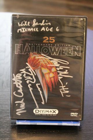 Halloween 25th Anniversery Dvd - (4) Jsa Certified Autographs - Nick Castle,