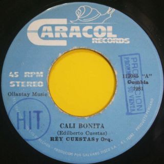 Rey Cuestas " Cali Bonita " Killer Cumbia 1980 Nm Peru 45 Listen