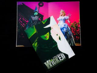 Wicked The Musical London Cast Programme.  Idina Menzel,  Adam Garcia Olc
