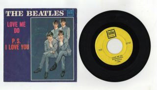 The Beatles 45 & Ps Love Me Do / P.  S.  I Love You 1964 Tollie T - 9008