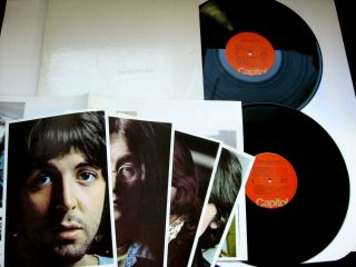 The Beatles White Album Poster Photos - Ex,  To Nm Vinyl Lp Ultrasonic