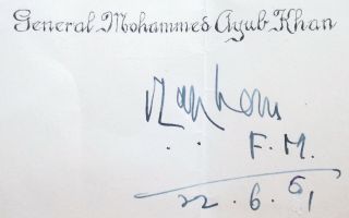 2nd President Pakistan Ayub Khan Served 1958 - 1969 Autograph Signed Album Page 3