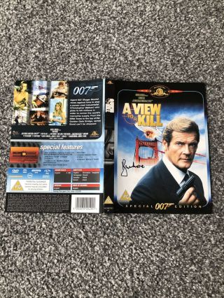Roger Moore Signed Dvd Cover James Bond 007