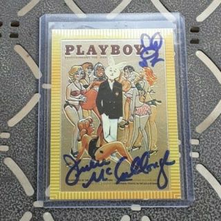 Rare Signed Playmate Growing Pains Julie Mccullough 1995 Playboy Chromium Card