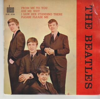 The Beatles French Ep From Me To You Dark Blue Label Soe 3739